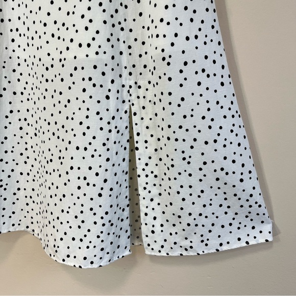 NWT Loft Linen Blend Polka Dot A-Line Skirt - Picture 4 of 16